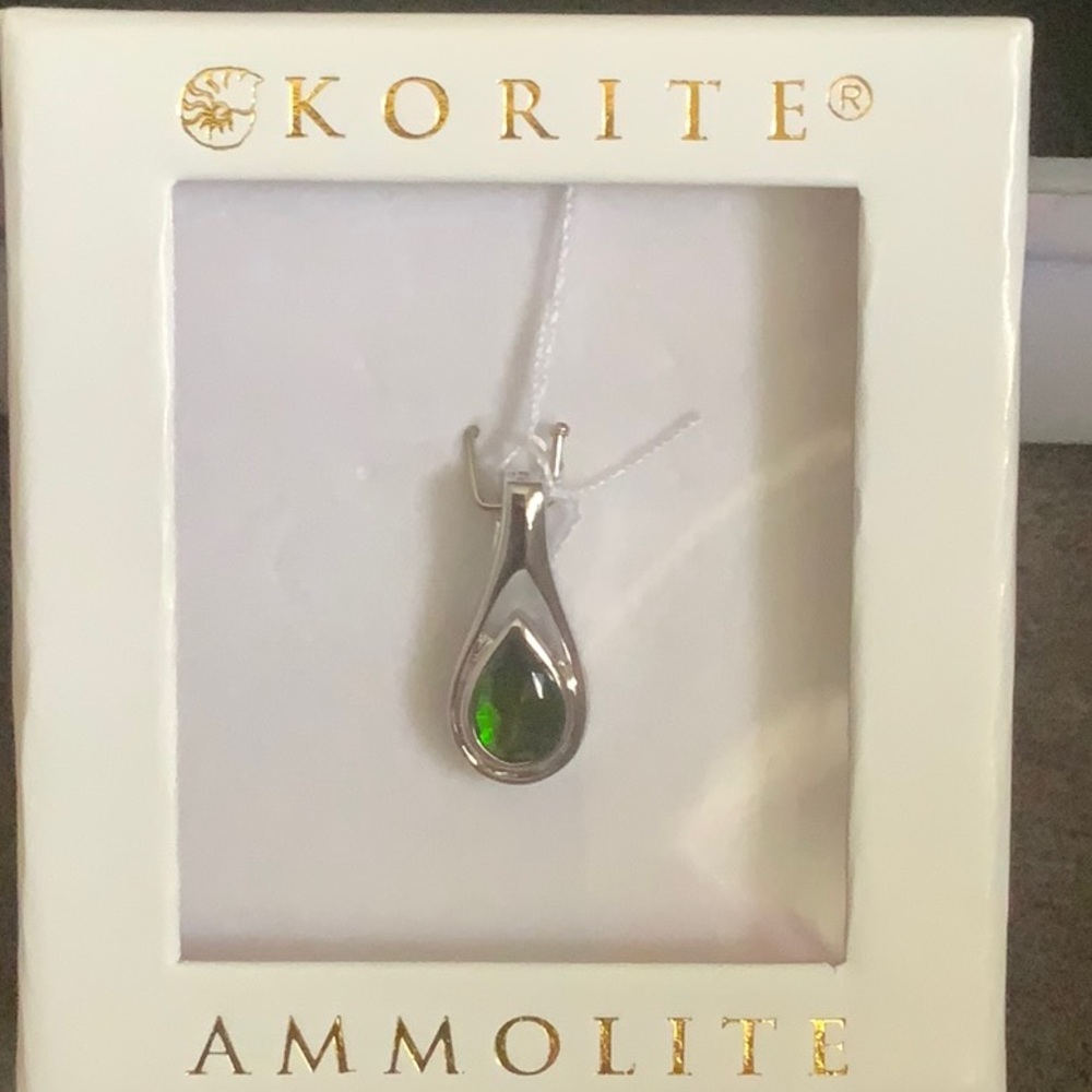 Kori Ammolite Jewelry Box with Gold Text
